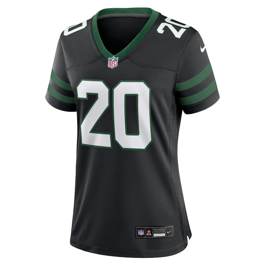 Breece Hall 20 New York Jets Alternate Game Women, Black NFL Jersey Women's