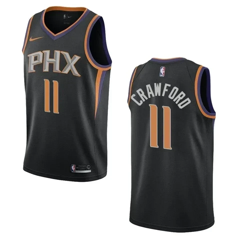 Phoenix Suns 11 Jamal Crawford Statement Swingman Black NBA Jersey Men's