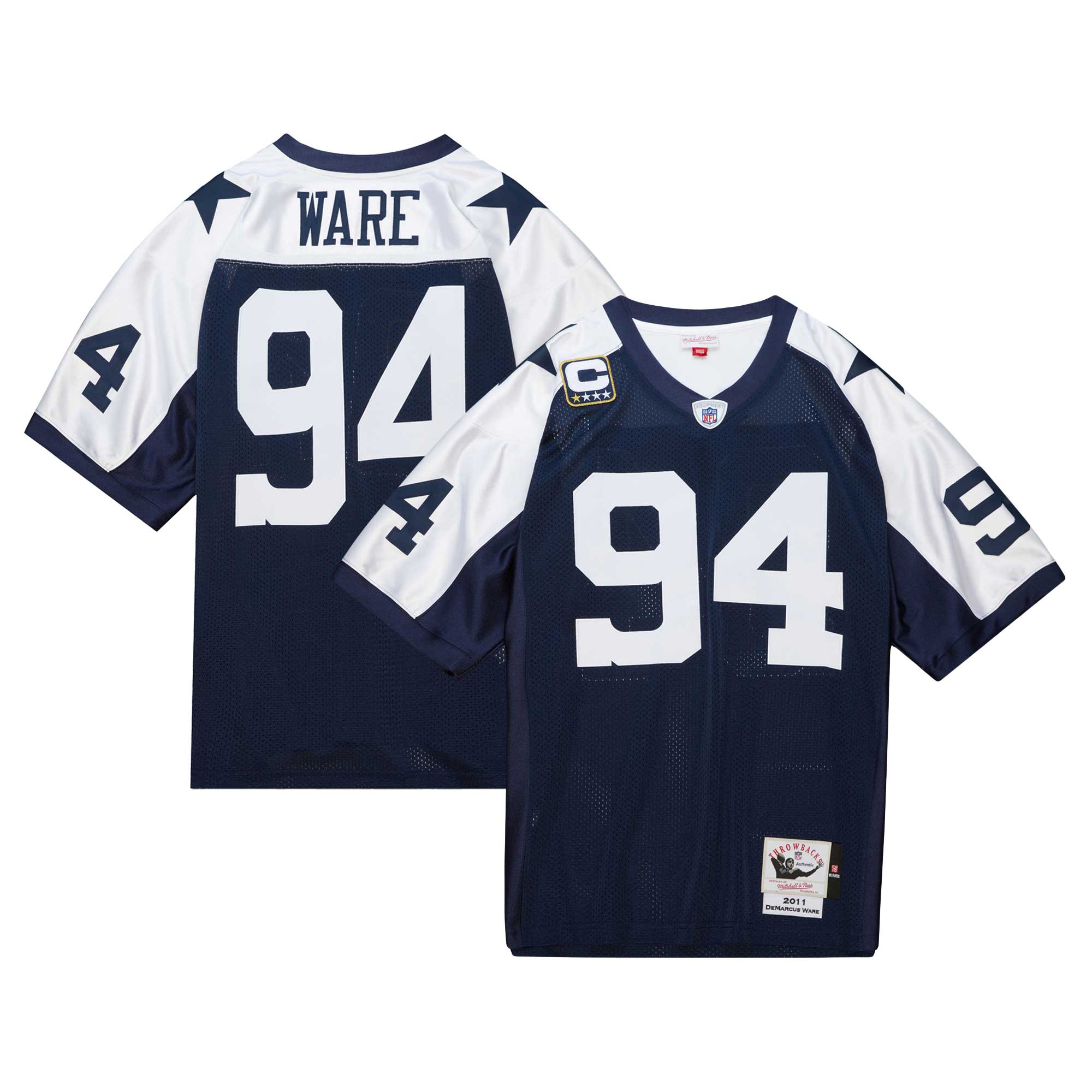Dallas Cowboys DeMarcus Ware Mitchell Ness Navy 2011 Throwback Retired Player NFL Jersey Men's
