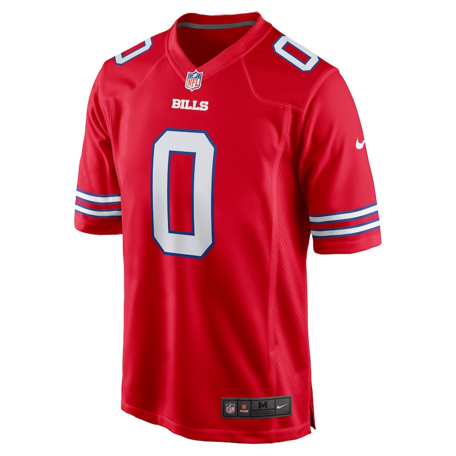 Keon Coleman 0 Buffalo Bills Alternate Game Red NFL Jersey Men's