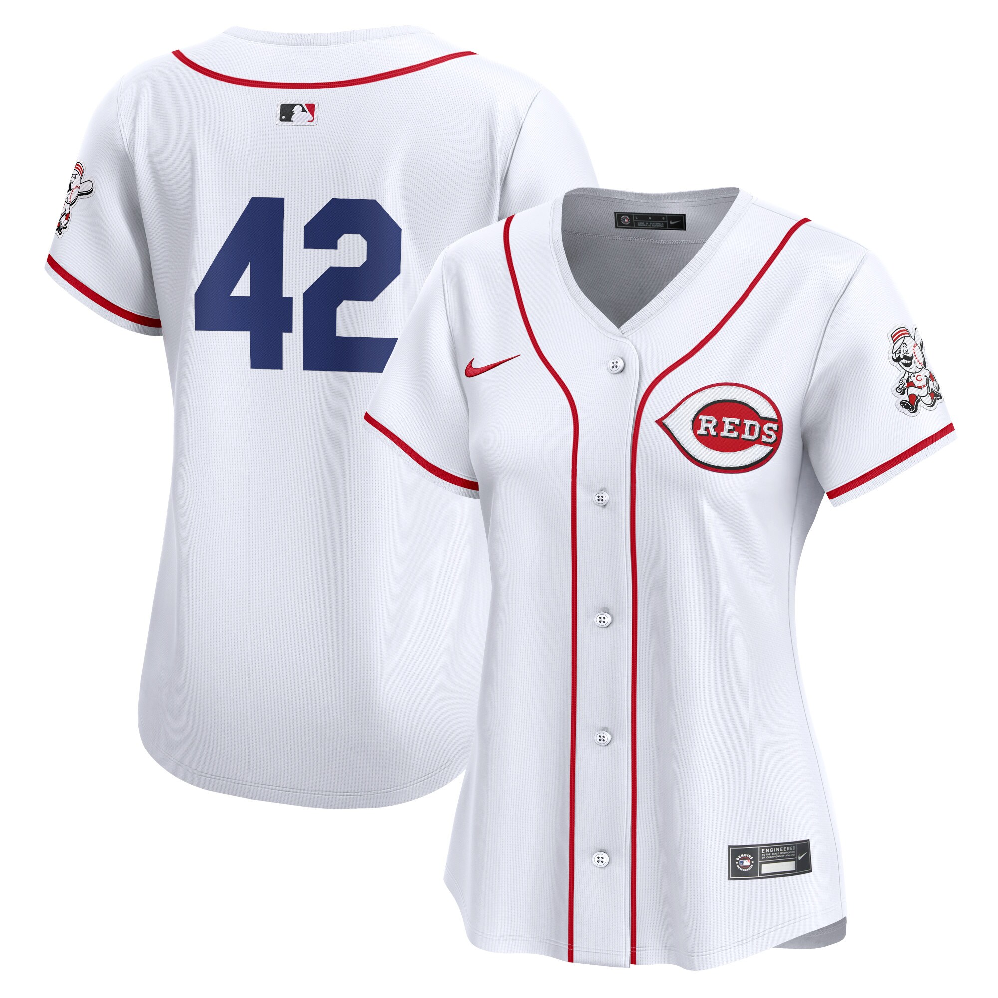 Cincinnati Reds White 2024 Jackie Robinson Day Home Limited MLB Jersey Women's