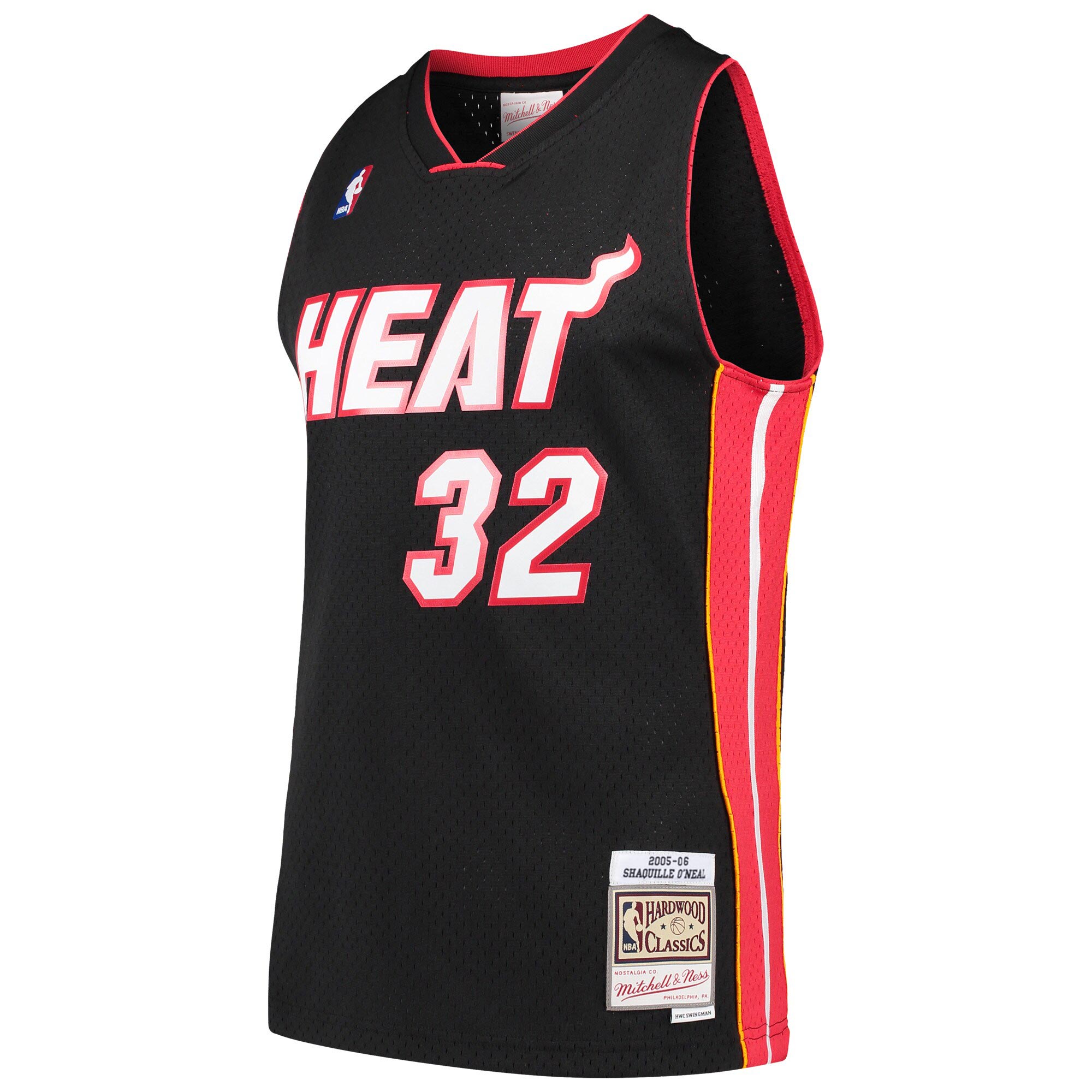 Shaquille O'Neal Miami Heat Mitchell Ness Hardwood Classics Swingman Black NBA Jersey Men's