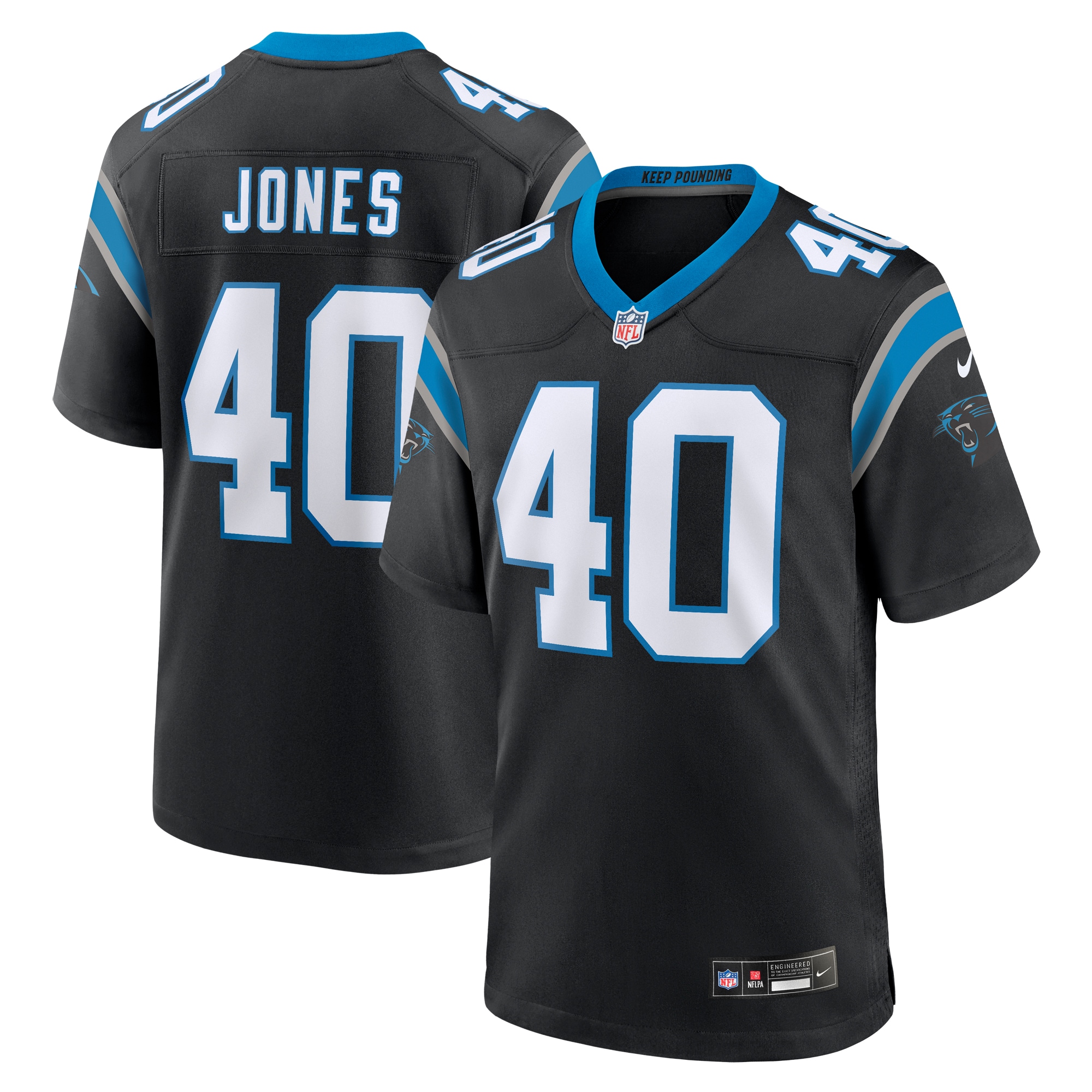 Carolina Panthers Deion Jones Black Game NFL Jersey Men's