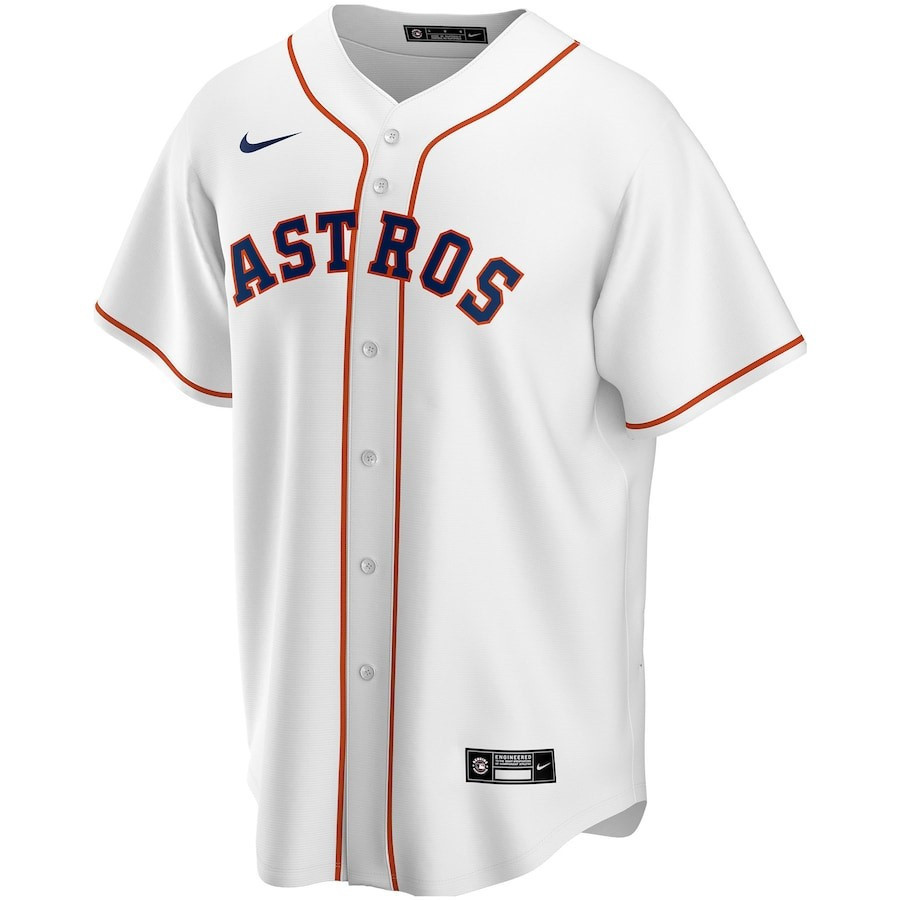 Houston Astros Home Custom White MLB Jersey Men's