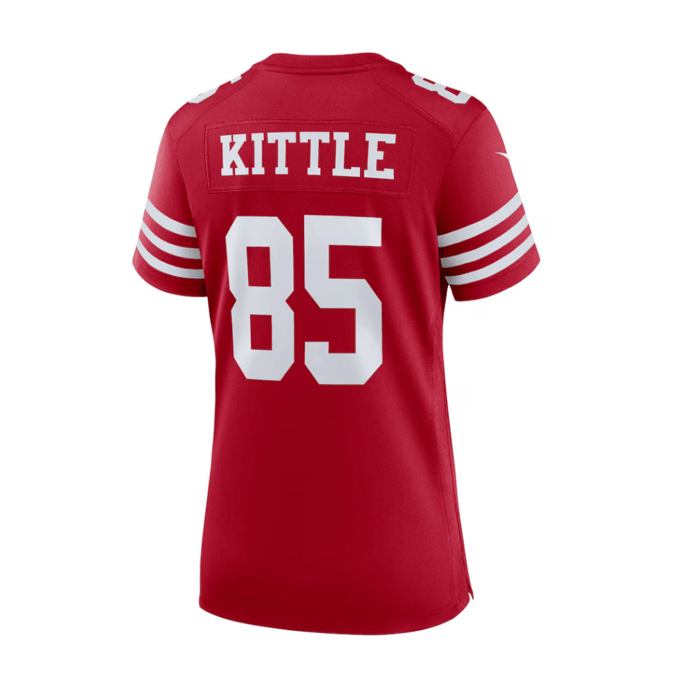 George Kittle 85 San Francisco 49ers 2025 Pro Bowl Patch Game Scarlet NFL Jersey Women's