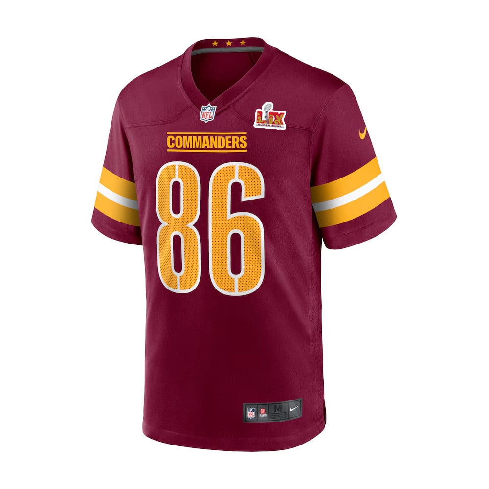 Zach Ertz #86 Washington Commanders Super Bowl LIX Burgundy NFL Jersey Youth