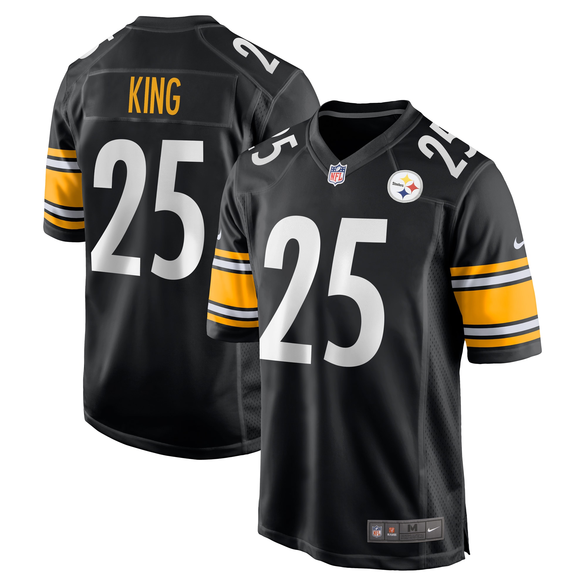 Pittsburgh Steelers Desmond King Black Game NFL Jersey Men's