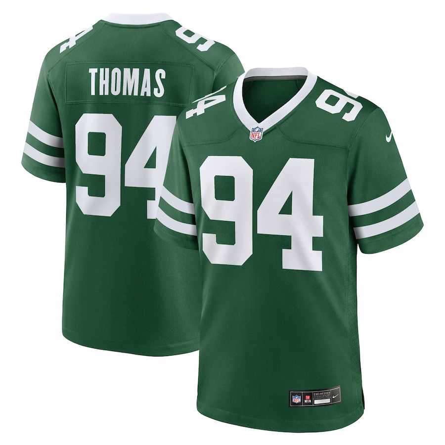 Solomon Thomas 94 New York Jets Team Game Legacy Green NFL Jersey Men's