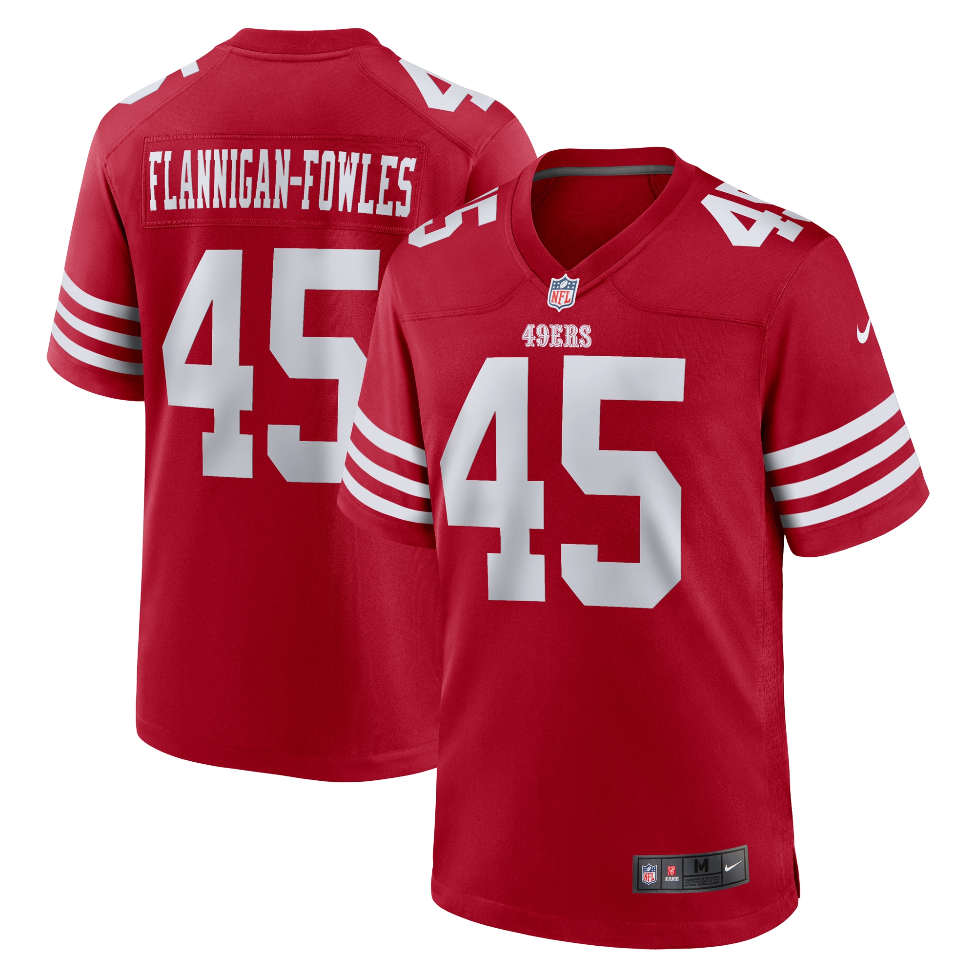 San Francisco 49ers Demetrius Flannigan-Fowles Scarlet Game NFL Jersey Men's