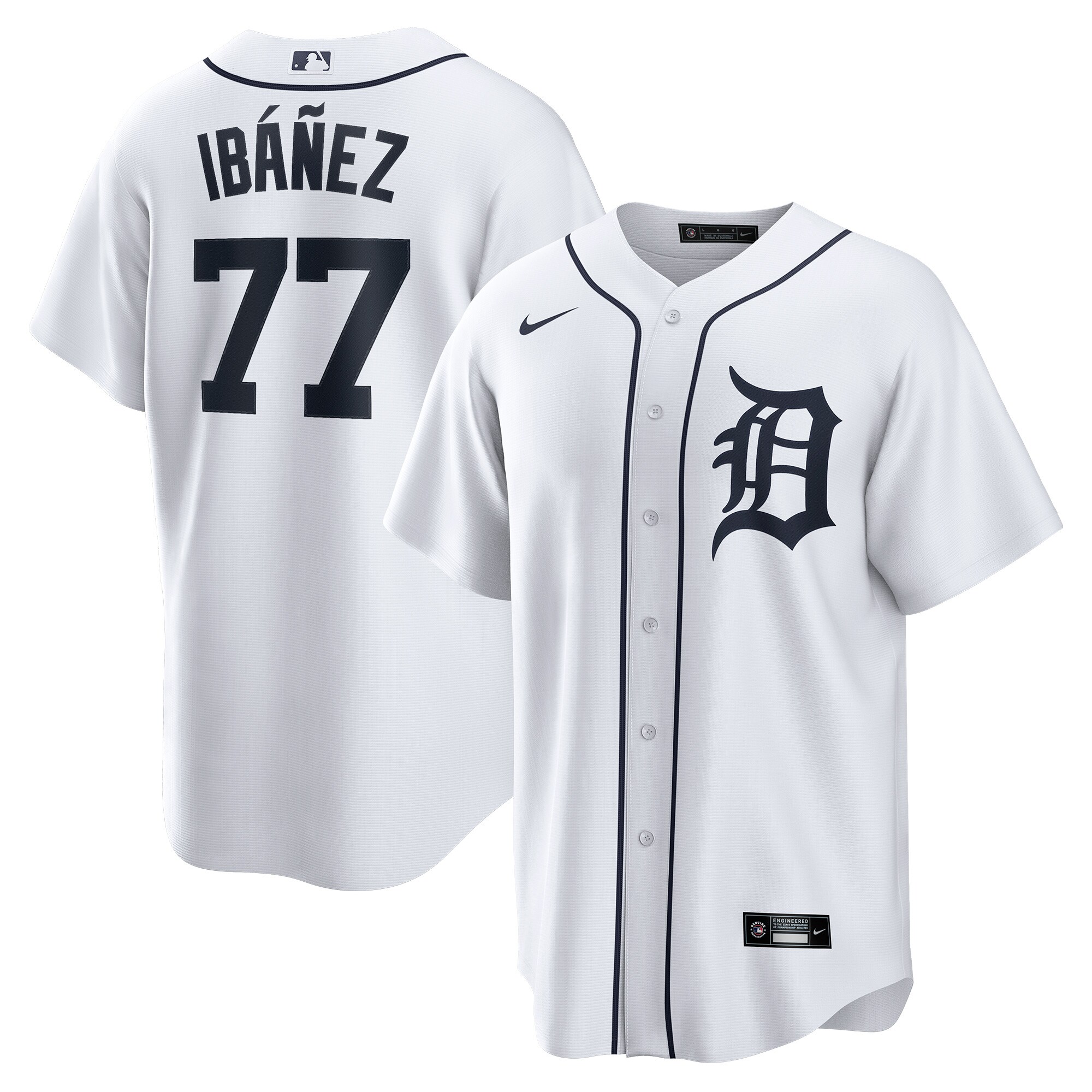 Detroit Tigers Andy Ib??ez White Home Player MLB Jersey Men's