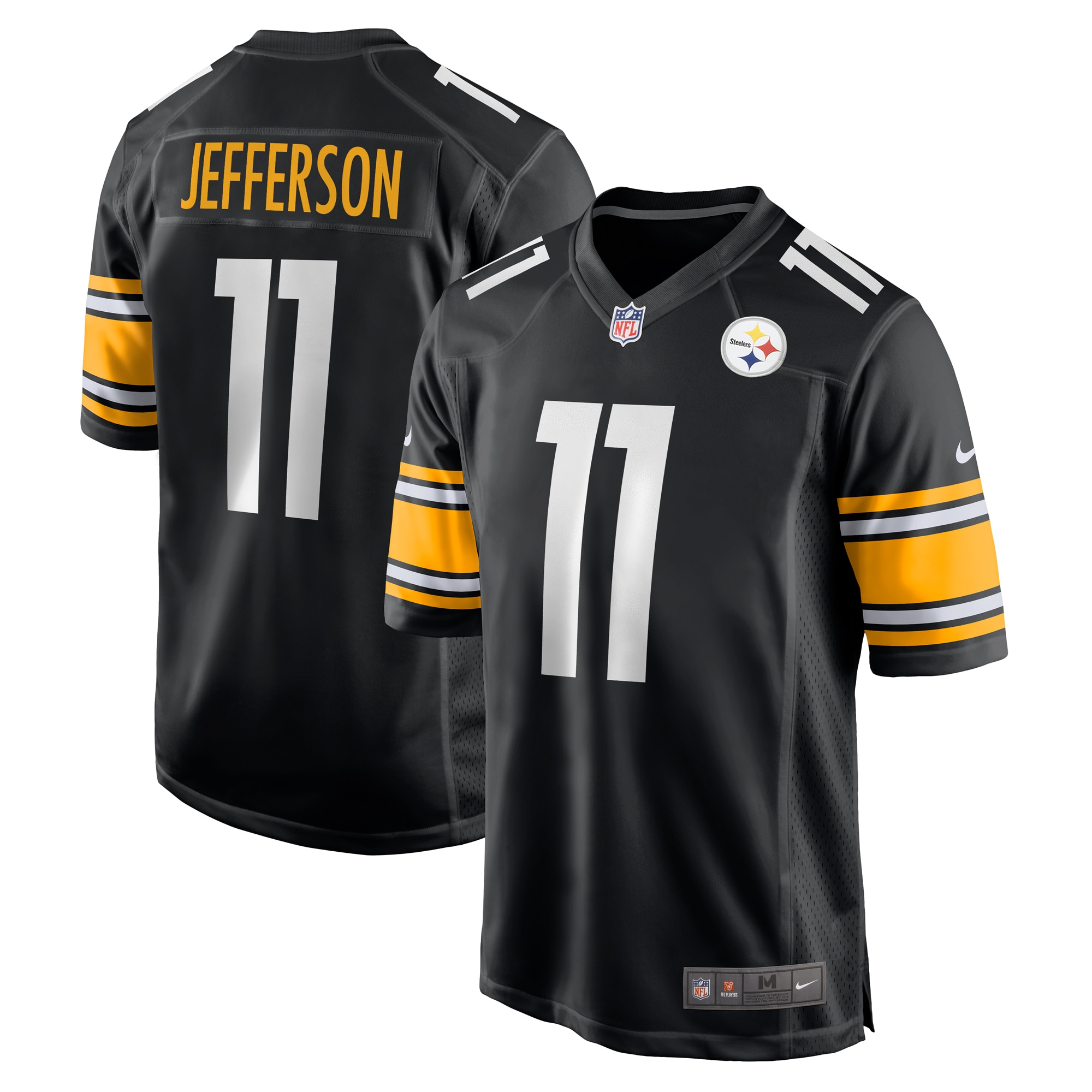 Pittsburgh Steelers Van Jefferson Black Game NFL Jersey Men's