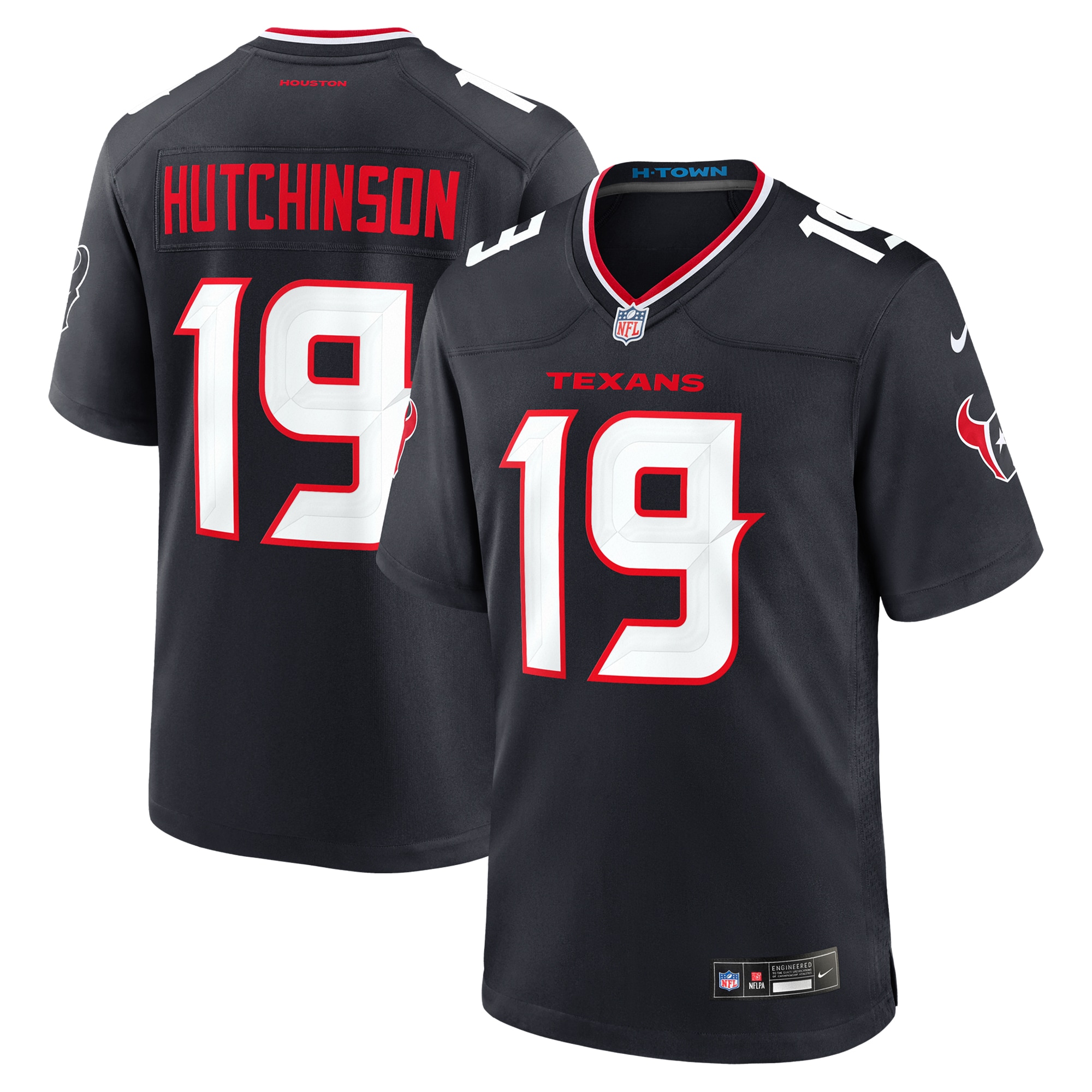Houston Texans Xavier Hutchinson Navy Team Game NFL Jersey Men's