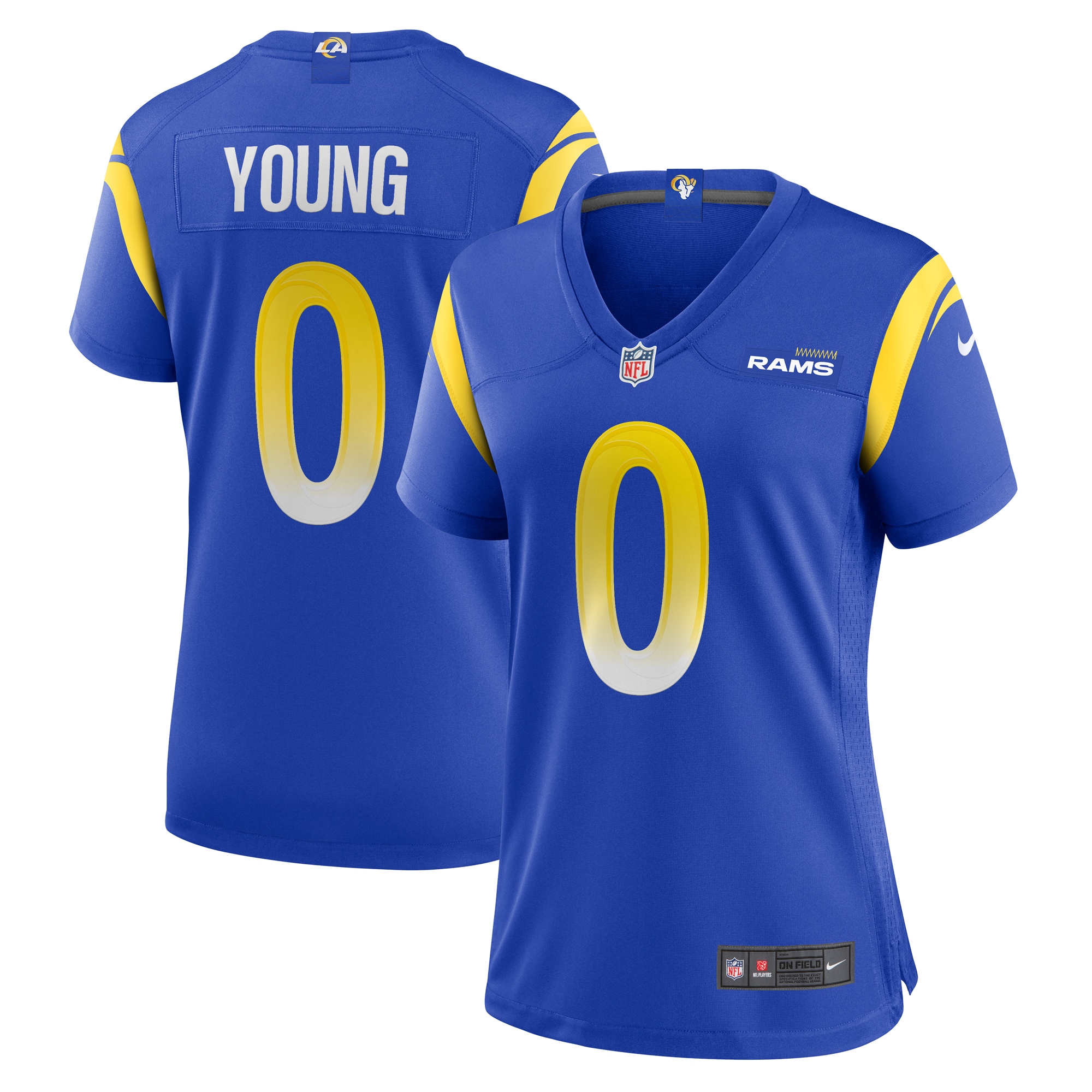Los Angeles Rams Byron Young Royal Home Game NFL Jersey Women's