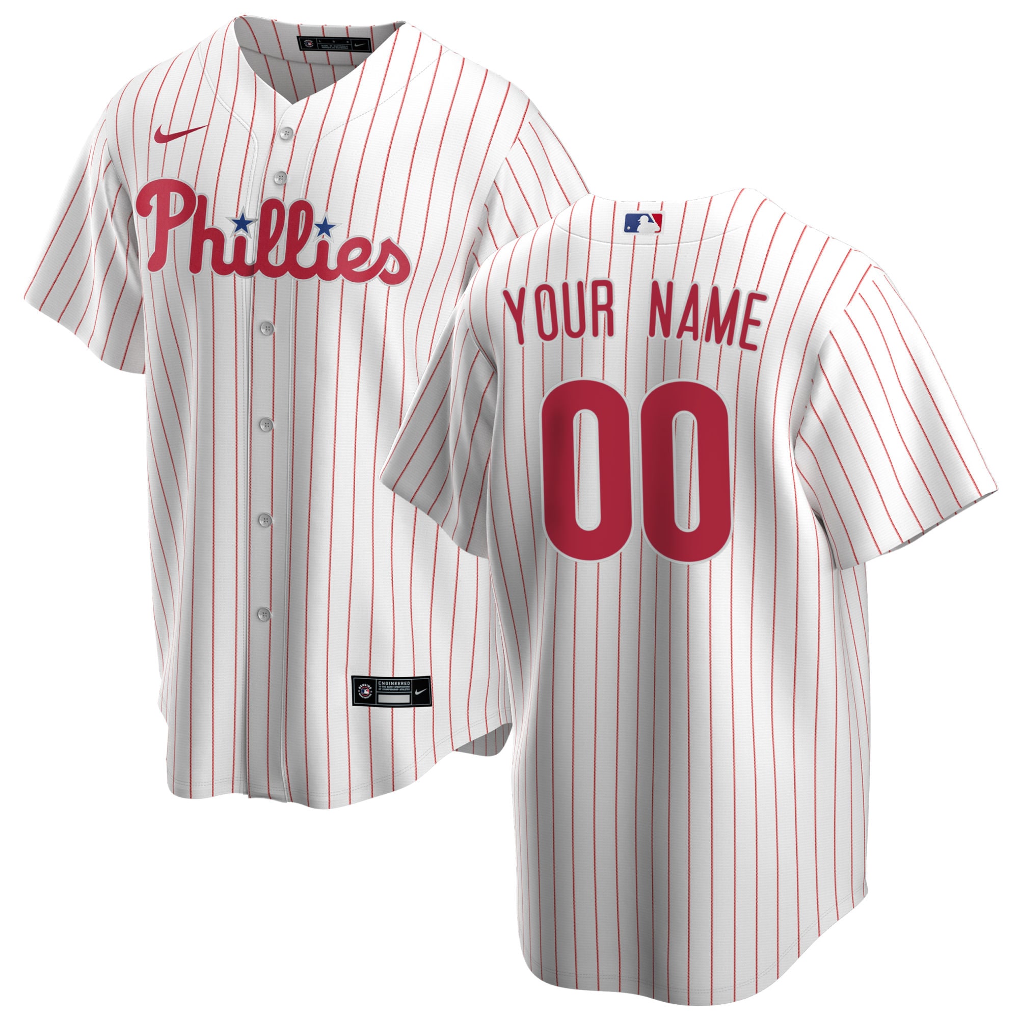 Philadelphia Phillies White Home Custom MLB Jersey Men's
