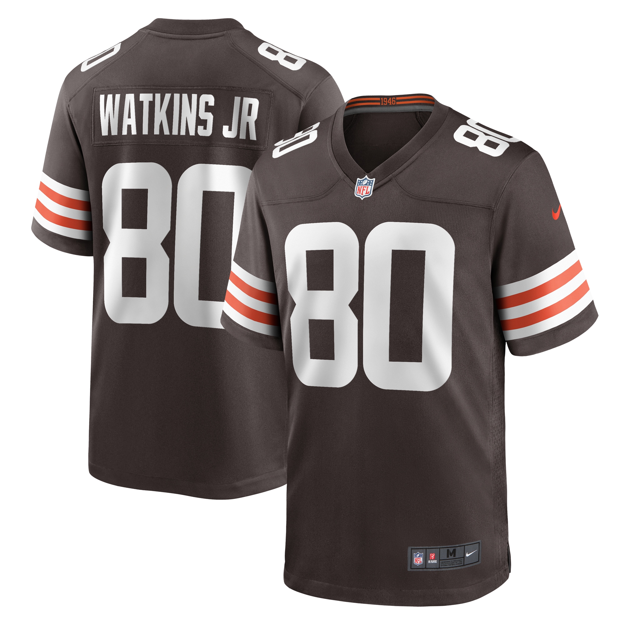 Cleveland Browns Austin Watkins Jr. Brown Team Game NFL Jersey Men's
