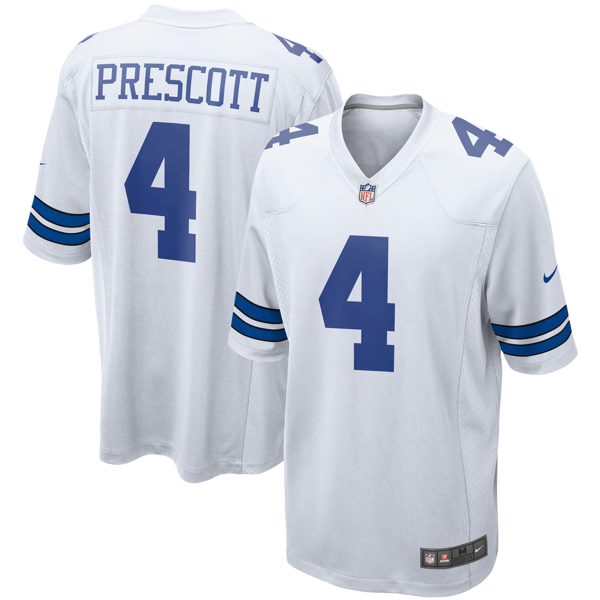 Dallas Cowboys Dak Prescott White Game Team NFL Jersey Men's