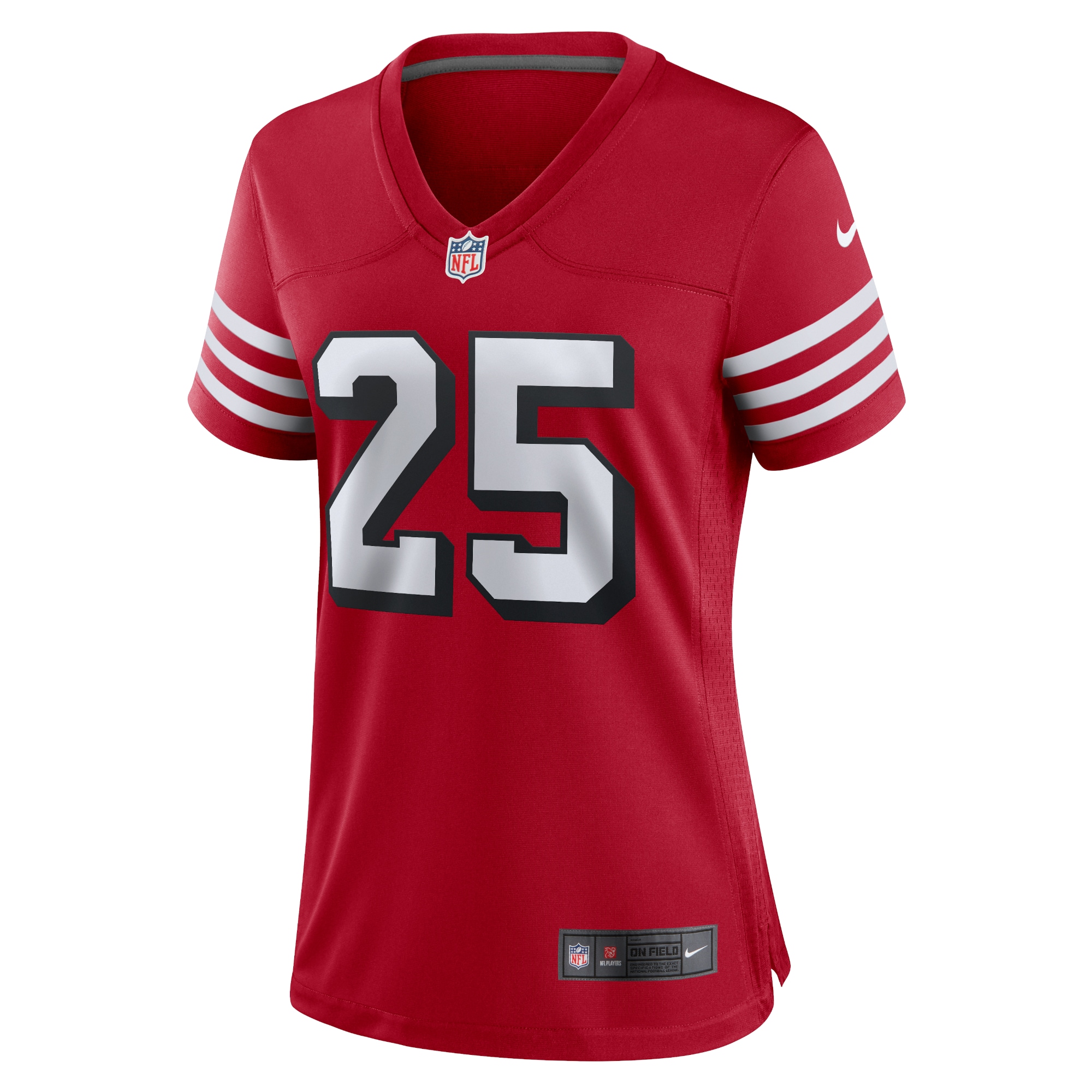 San Francisco 49ers Elijah Mitchell Scarlet Alternate Team Game NFL Jersey Women's