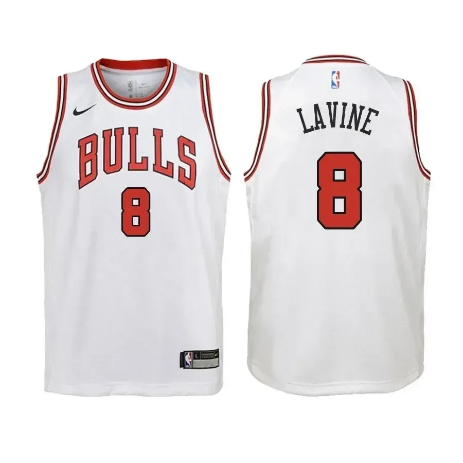 Bulls Zach Lavine 8 Association Editio White NBA Jersey Youth
