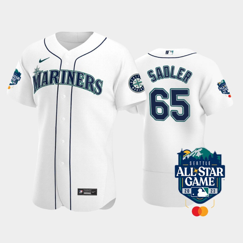 2023 All Star Game Seattle Mariners 65 Casey Sadler White MLB Jersey Men's