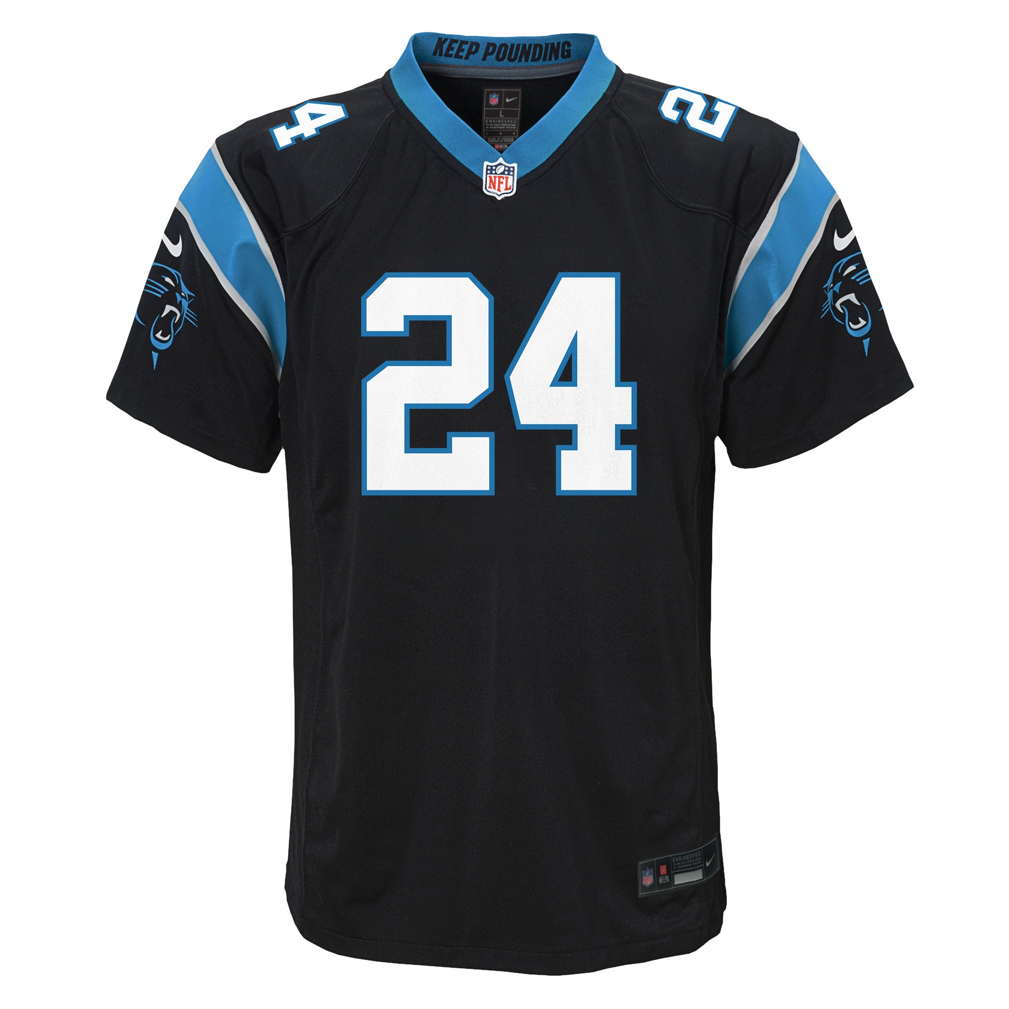 Carolina Panthers Jonathon Brooks Black Team Game NFL Jersey Youth