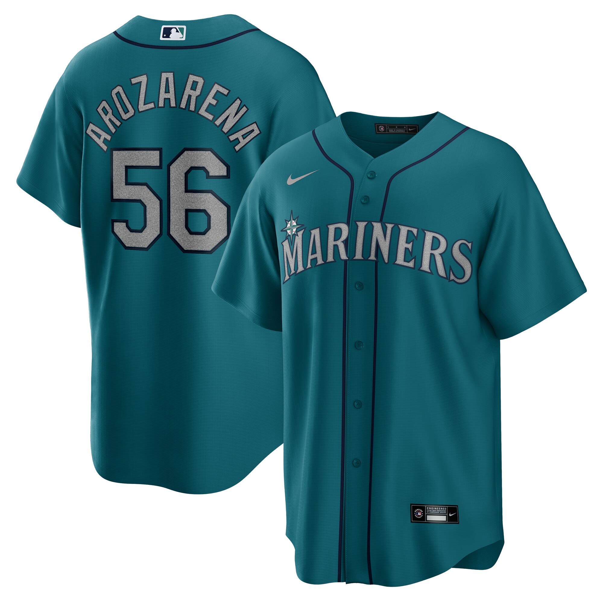 Seattle Mariners Randy Arozarena Aqua Alternate Player MLB Jersey Men's