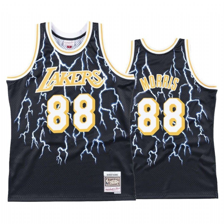 Markieff Morris 88 Los Angeles Lakers Black Lightning NBA Jersey Men's