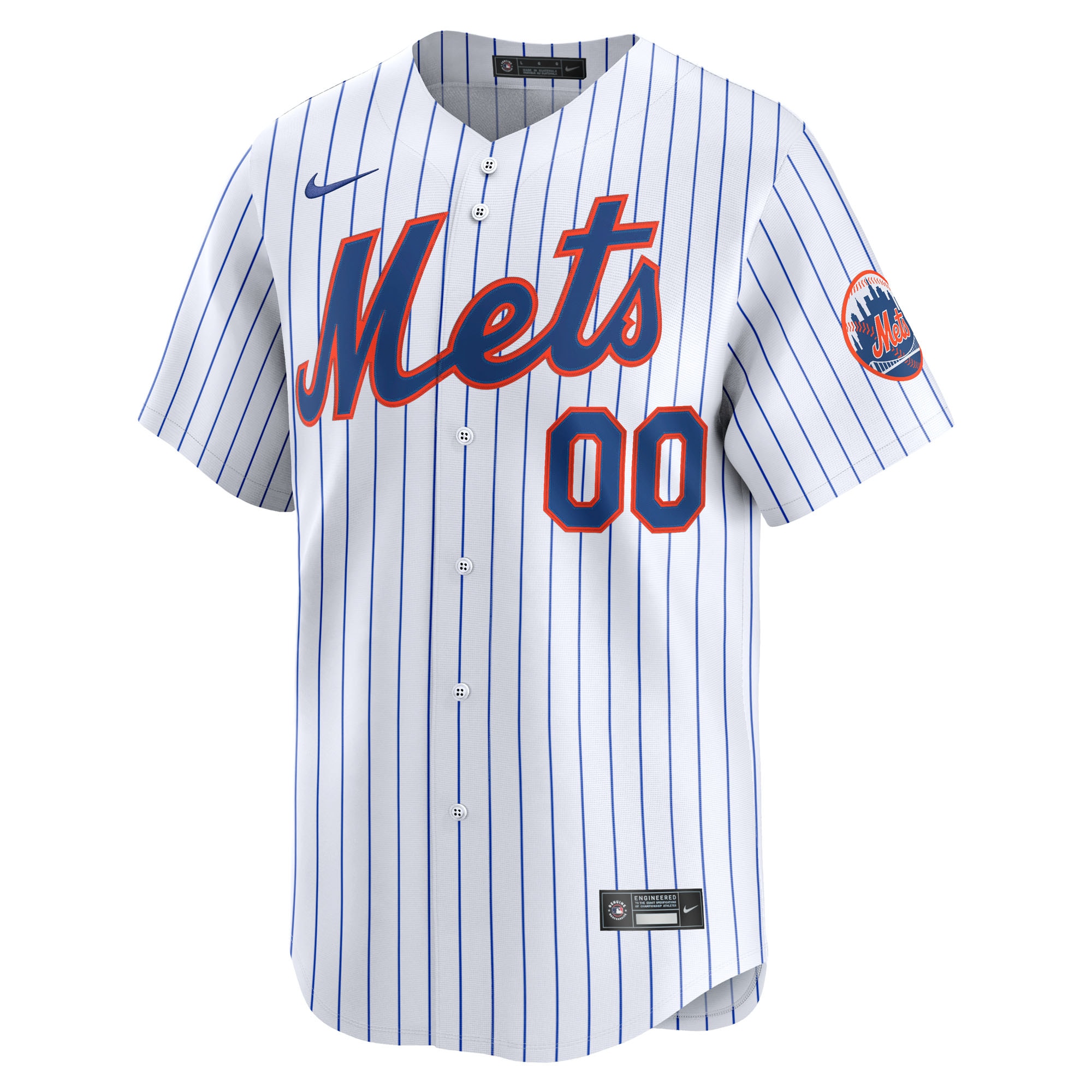 New York Mets White Home Limited Custom MLB Jersey Men's