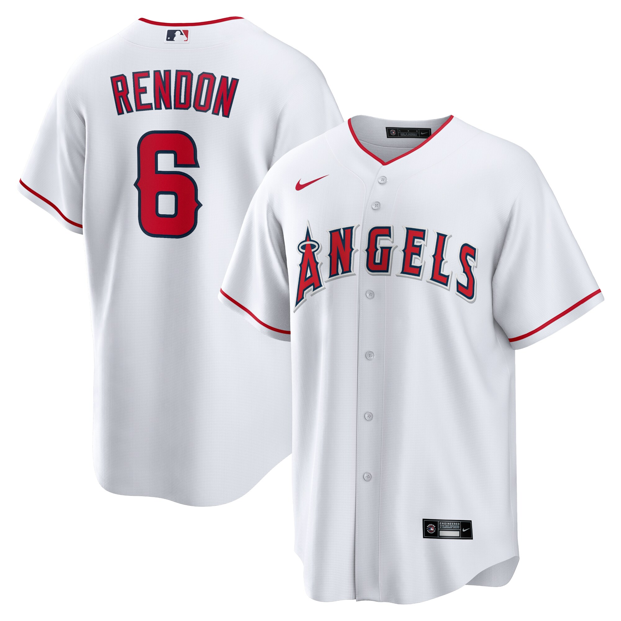 Los Angeles Angels Anthony Rendon White Home Player Name MLB Jersey Men's
