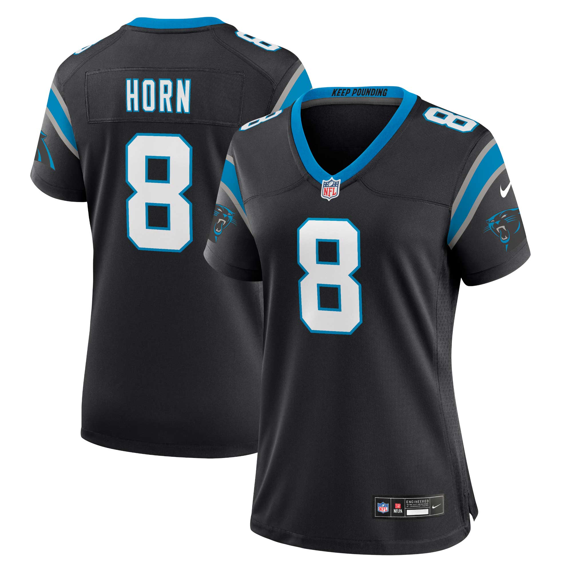 Carolina Panthers Jaycee Horn Black Player NFL Jersey Women's