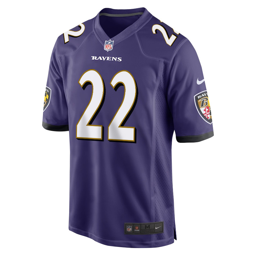 Derrick Henry 22 Baltimore Ravens Game Purple NFL Jersey Men's