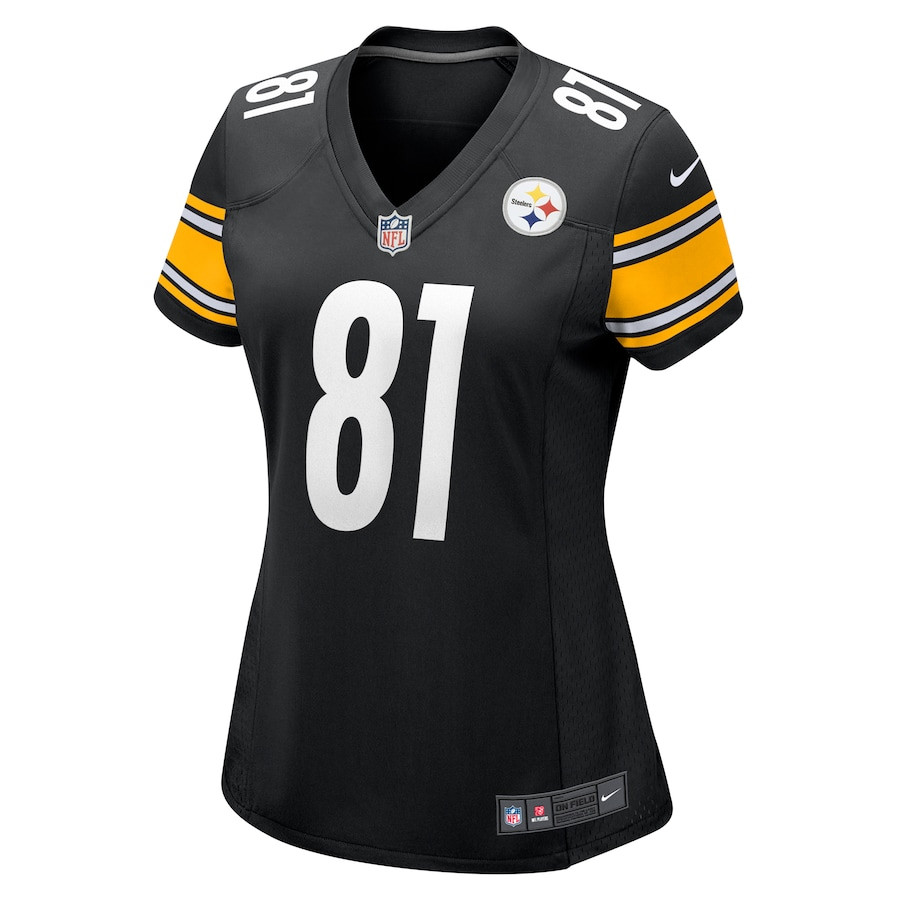 MyCole Pruitt 81 Pittsburgh Steelers Game Black NFL Jersey Women's