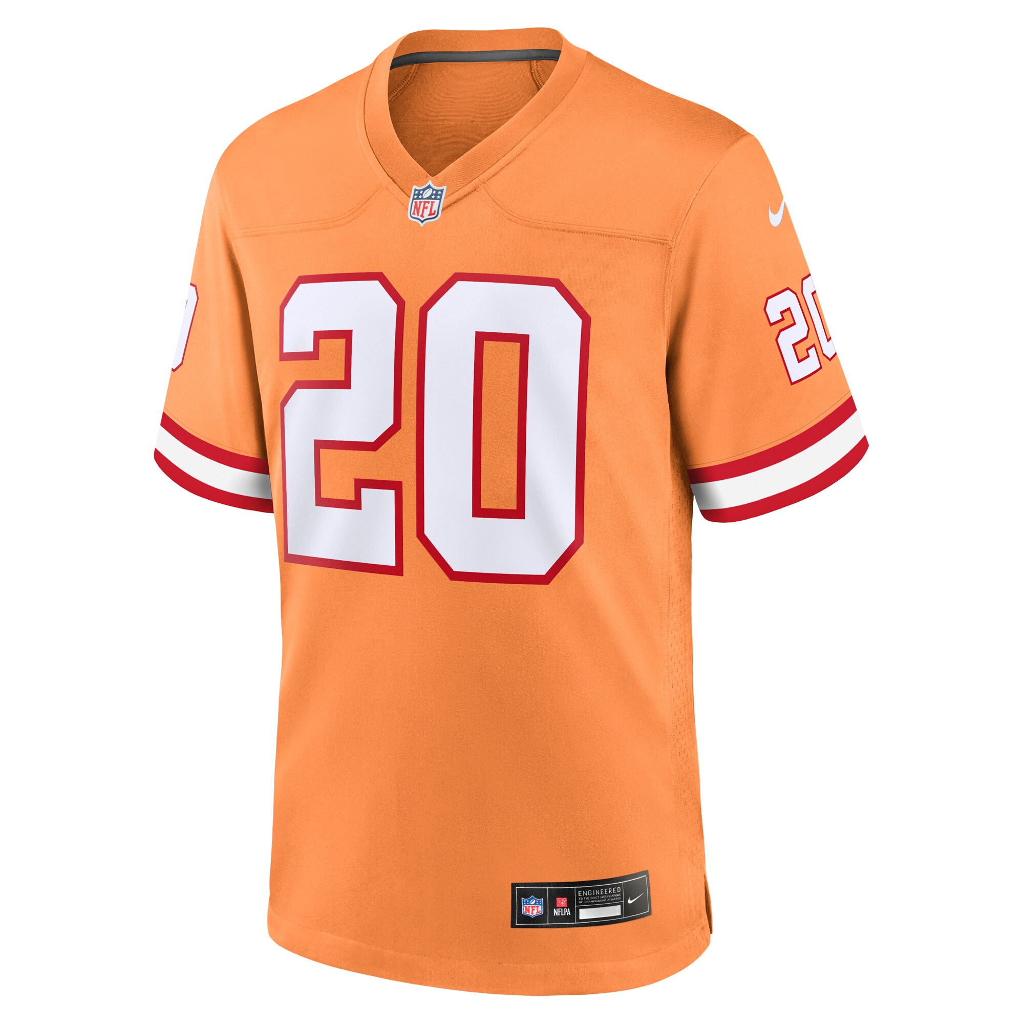 Tampa Bay Buccaneers Ronde Barber Orange Throwback Game NFL Jersey Men's