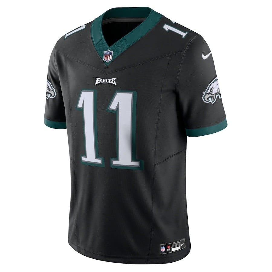 A.J. Brown 11 Philadelphia Eagles Vapor F.U.S.E. Limited Alternate Black NFL Jersey Men's