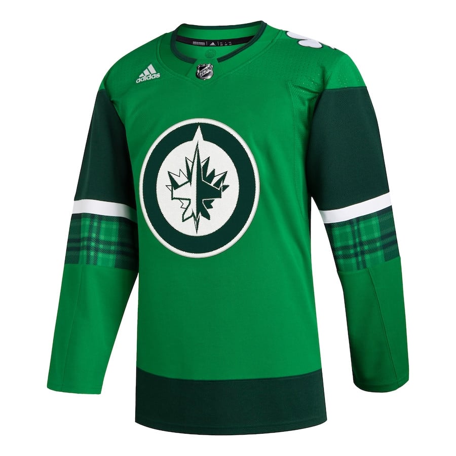 Winnipeg Jets 2023 St. Patrick's Day Primegreen Kelly Green NHL Jersey Men's
