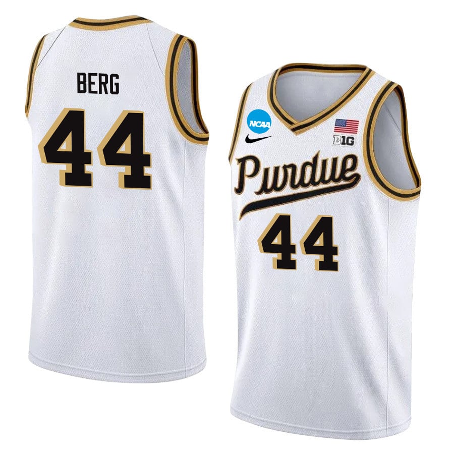 Will Berg 44 Purdue Boilermakers 2024 White Unisex NCAA Jersey Unisex