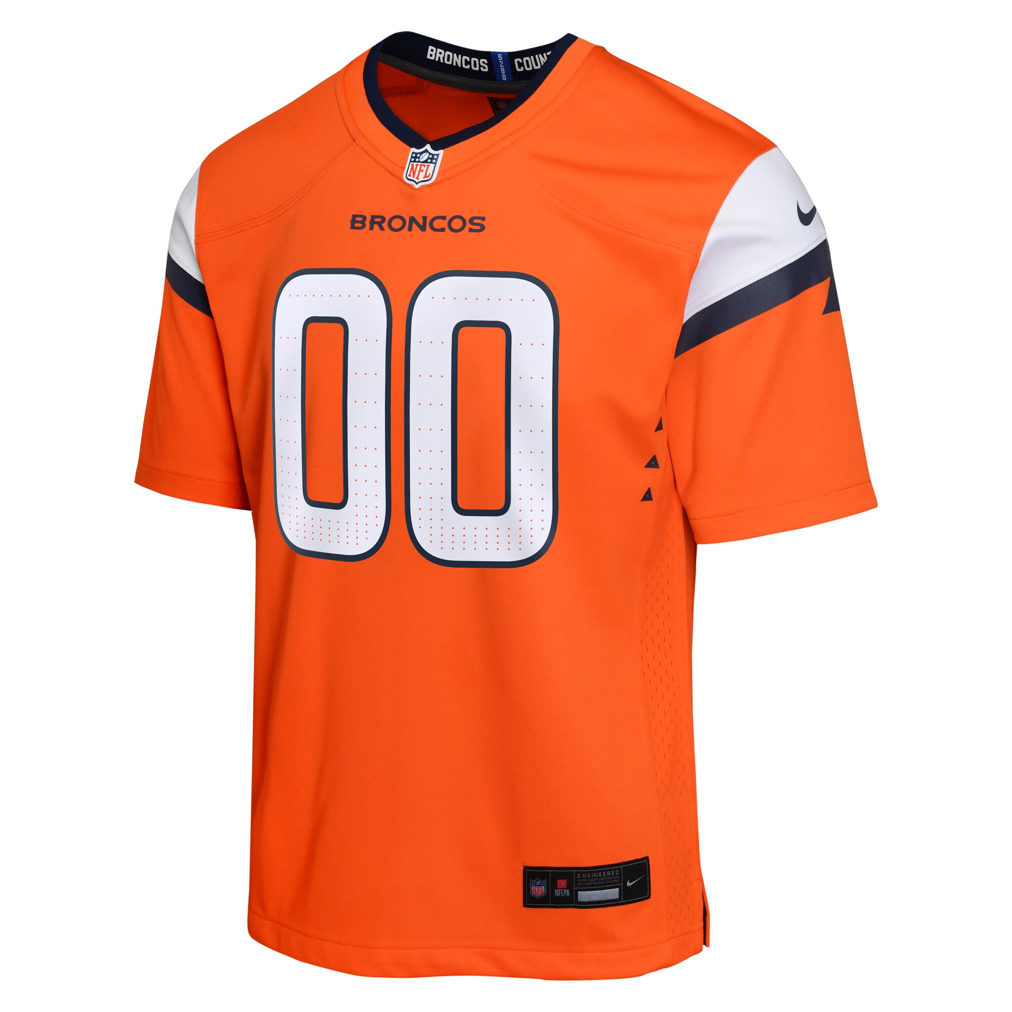 Denver Broncos Orange Mile High Collection Custom Game NFL Jersey Youth
