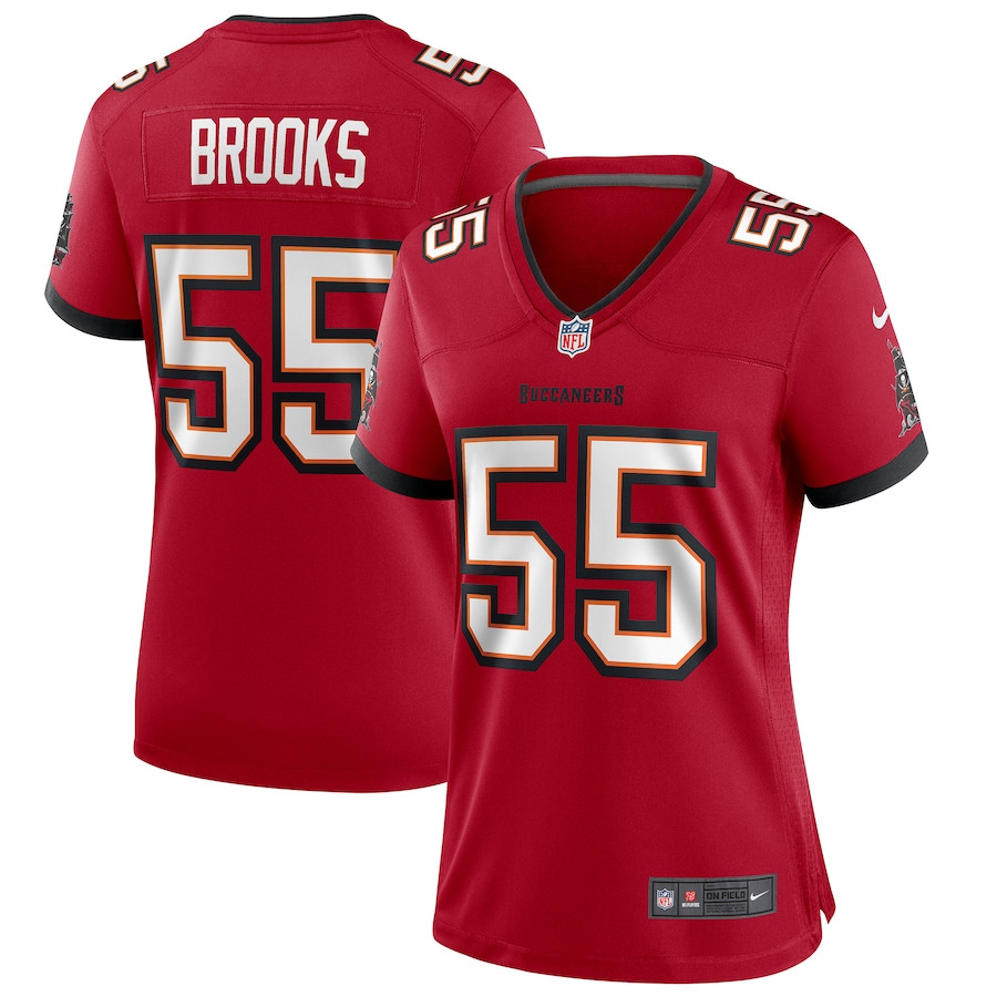 Derrick Brooks 55 Tampa Bay Buccaneers Game Retired Red NFL Jersey Women's