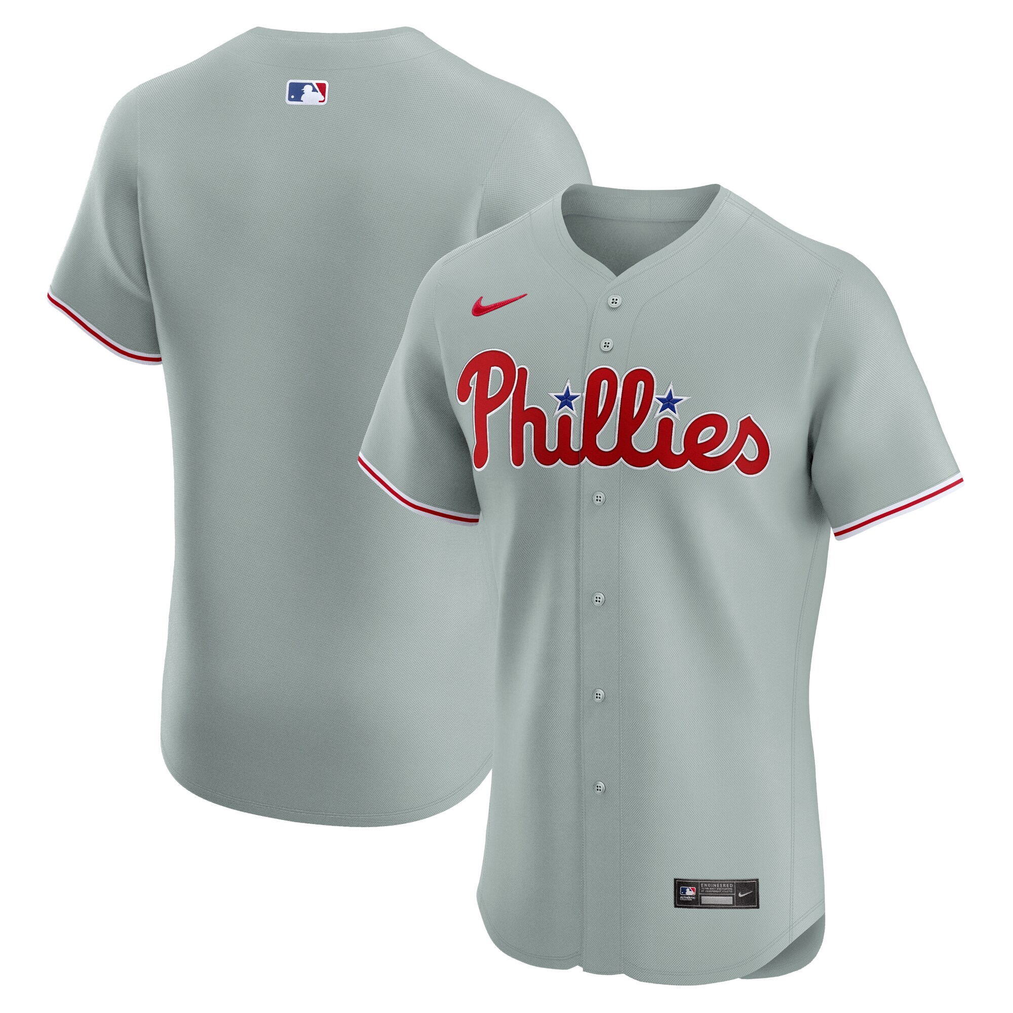 Philadelphia Phillies Gray Road Elite MLB Jersey Men's