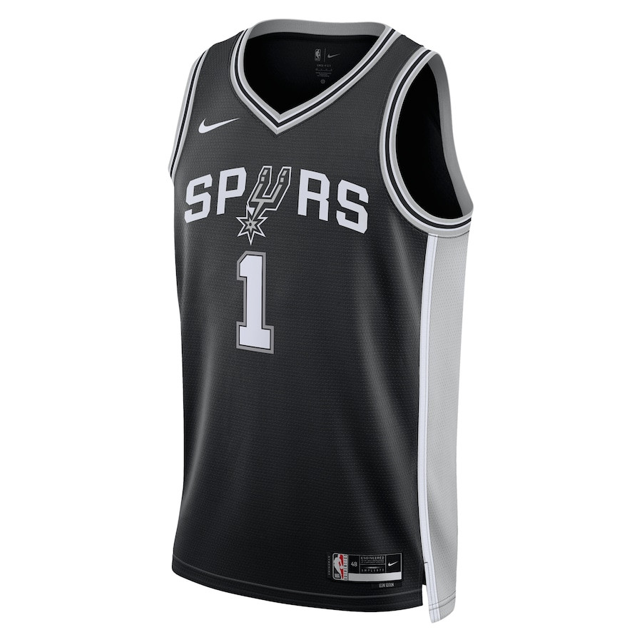 Victor Wembanyama 1 San Antonio Spurs Unisex Swingman Icon Edition Black NBA Jersey Unisex