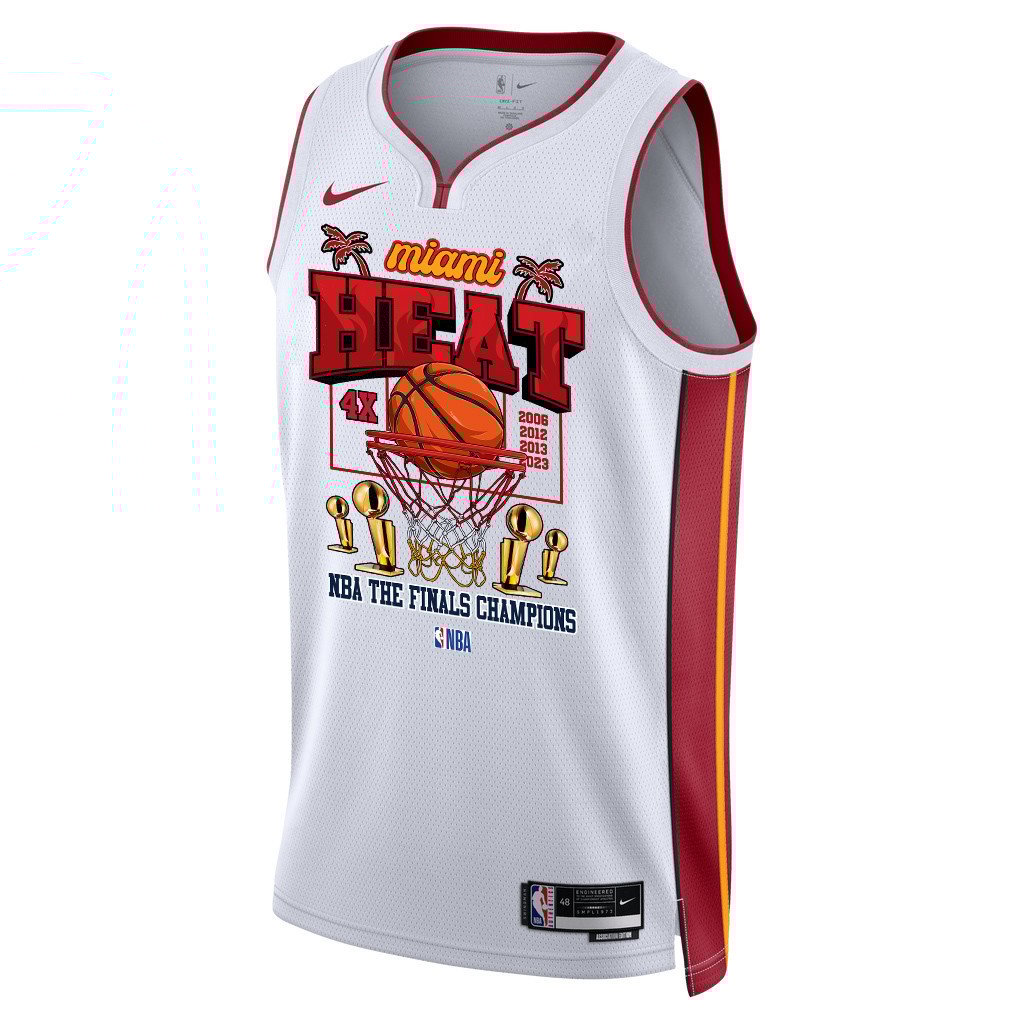 Miami Heat Lineup Road To The Final Champions 2023 Swingman White NBA Jersey Men's