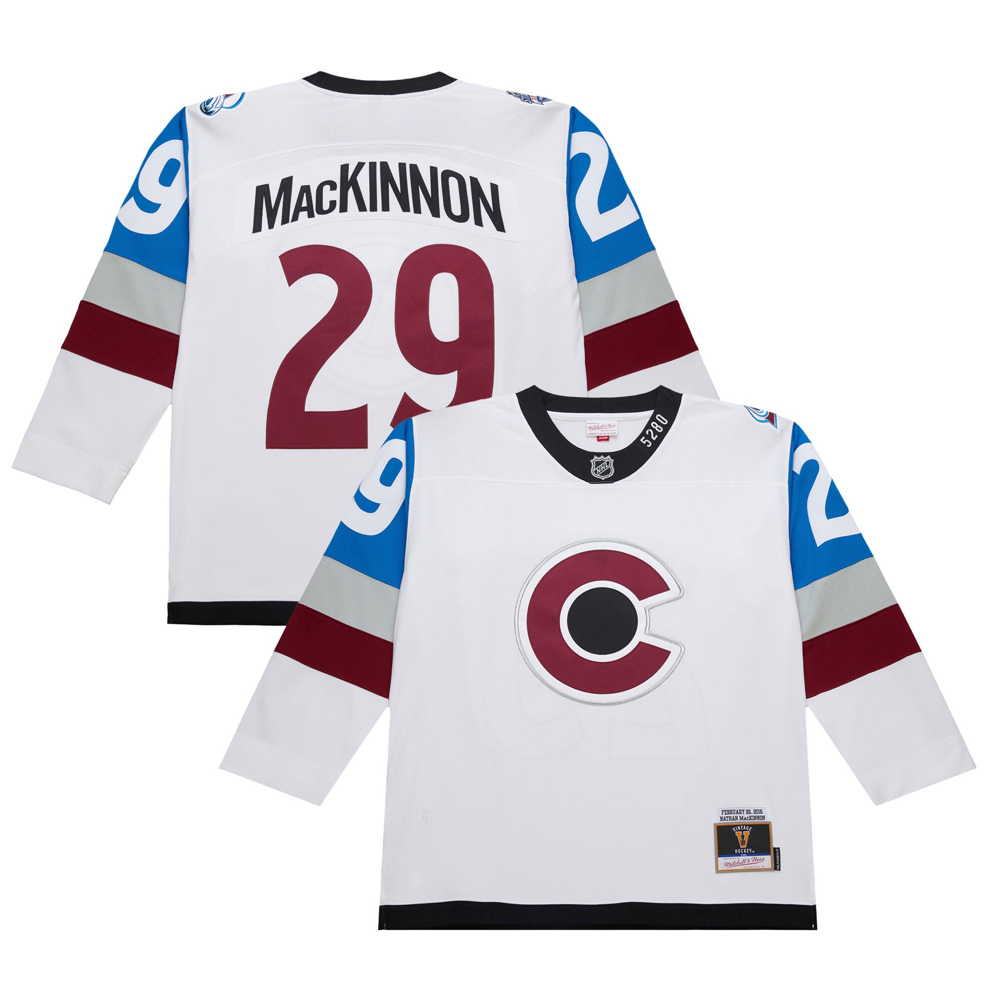 Colorado Avalanche Nathan MacKinnon White 2016-17 Power Play NHL Jersey Men's