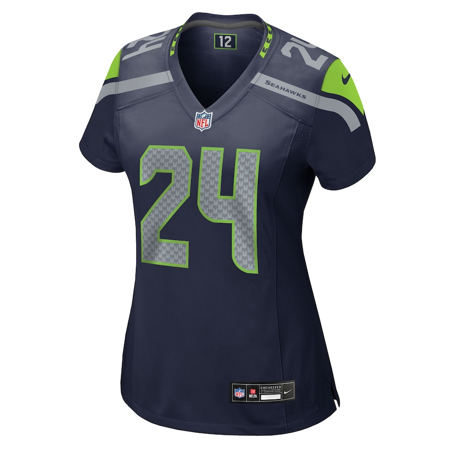 K'Von Wallace 24 Seattle Seahawks Team Game College Navy NFL Jersey Women's