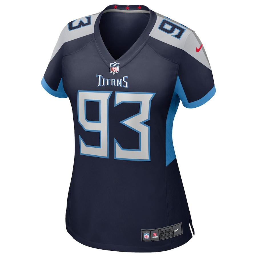 T'Vondre Sweat 93 Tennessee Titans Team Game Navy NFL Jersey Women's