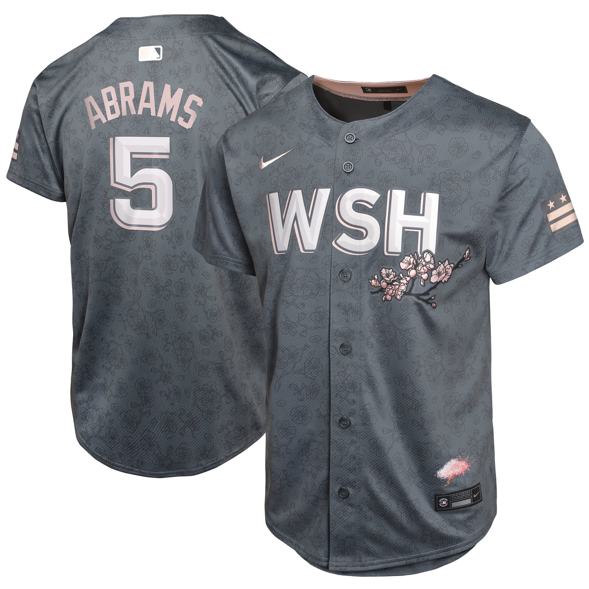 Washington Nationals C.J. Abrams Charcoal City Connect Limited Player MLB Jersey Youth