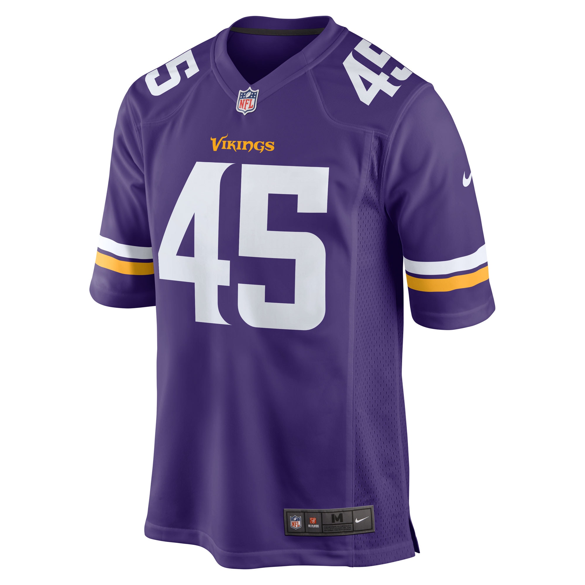 Minnesota Vikings Max Tooley Purple Team Game NFL Jersey Men's