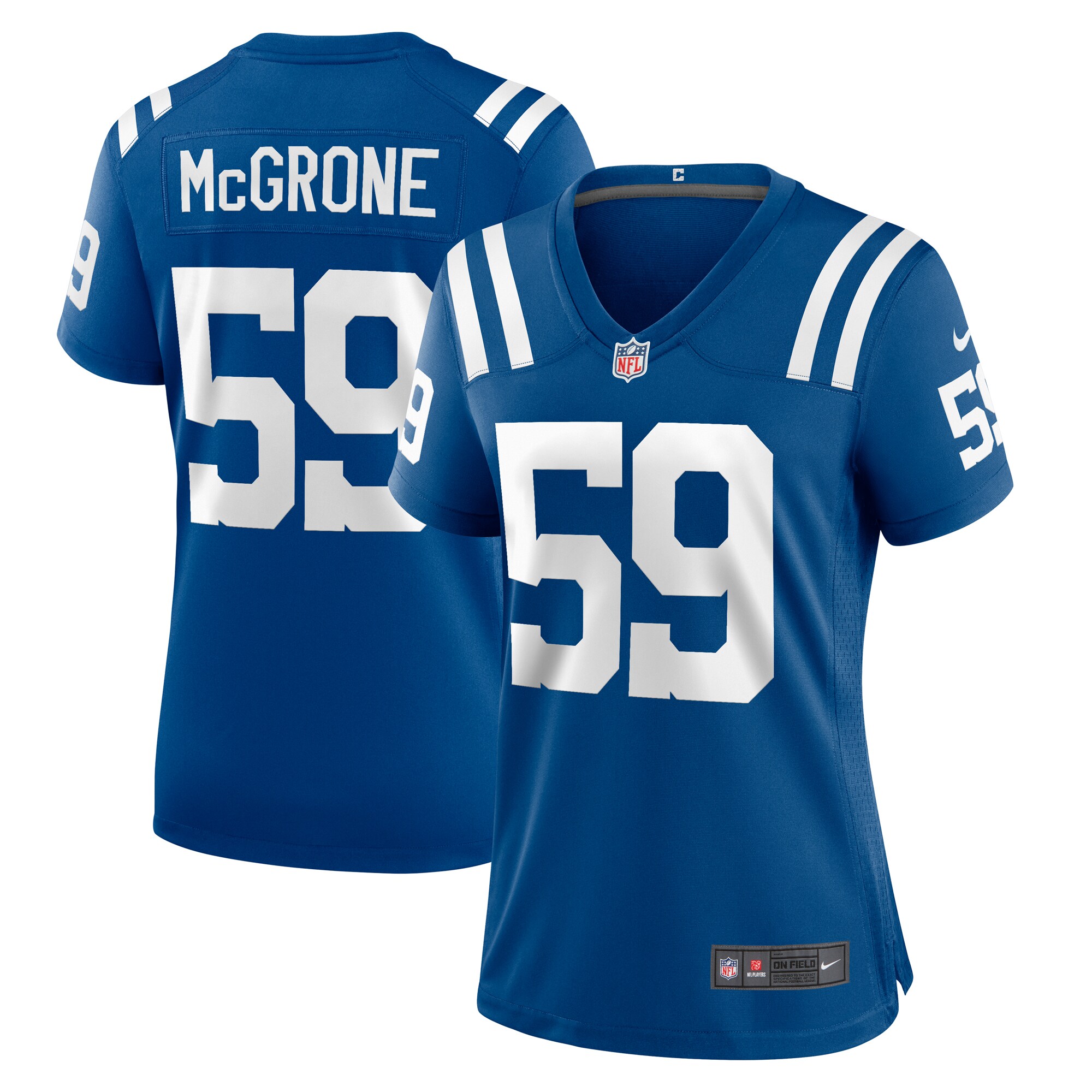 Indianapolis Colts Cameron McGrone Royal Team Game NFL Jersey Women's