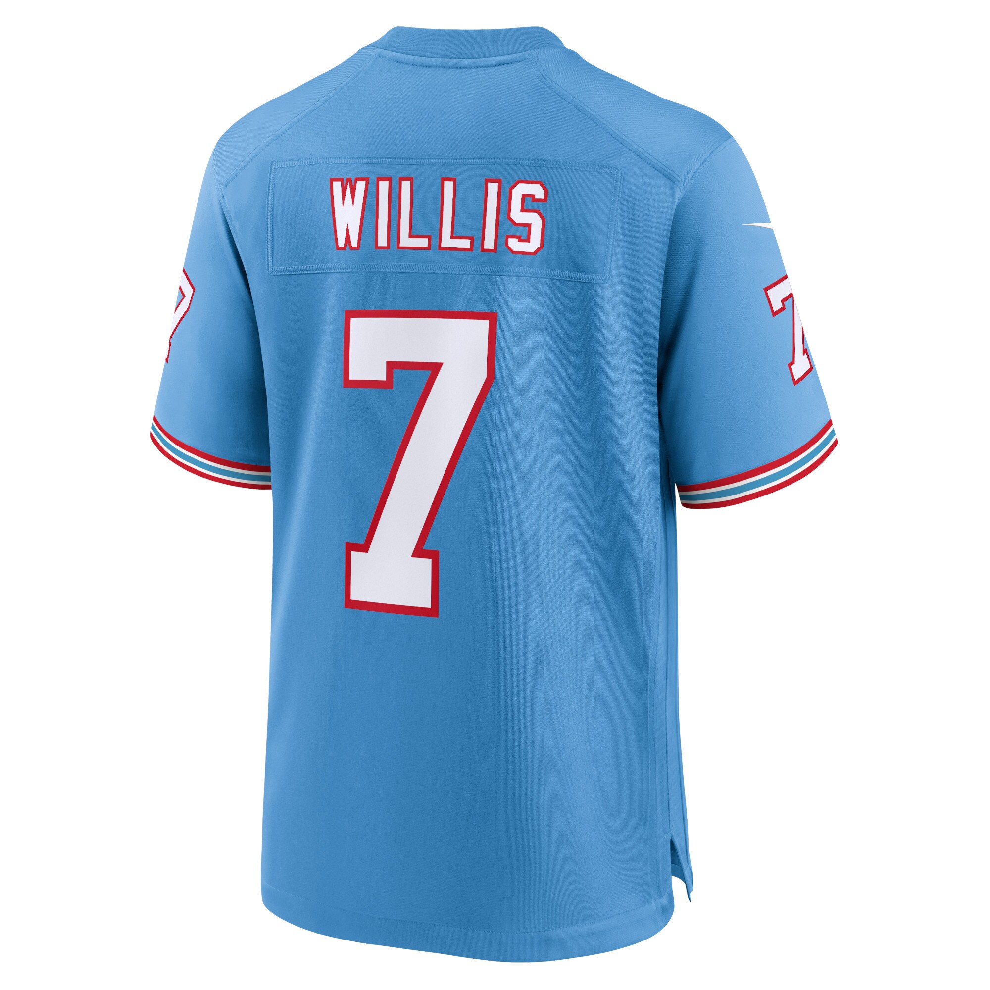 Tennessee Titans Malik Willis Light Blue Oilers Throwback Alternate Game Player NFL Jersey Men's
