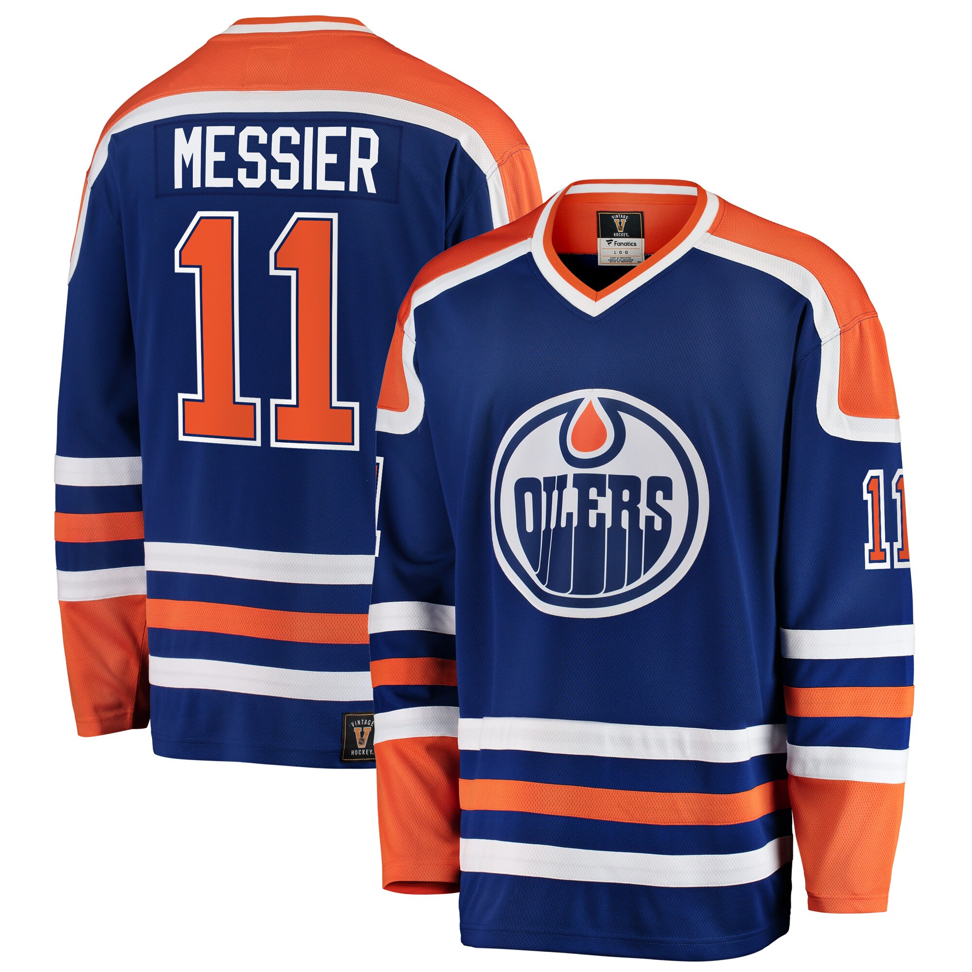 Edmonton Oilers Mark Messier Blue Premier Breakaway Retired Player NHL Jersey Men's
