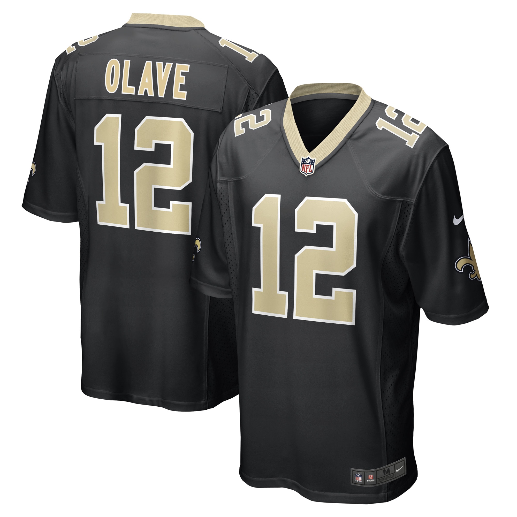 New Orleans Saints Chris Olave Black Player Game NFL Jersey Men's
