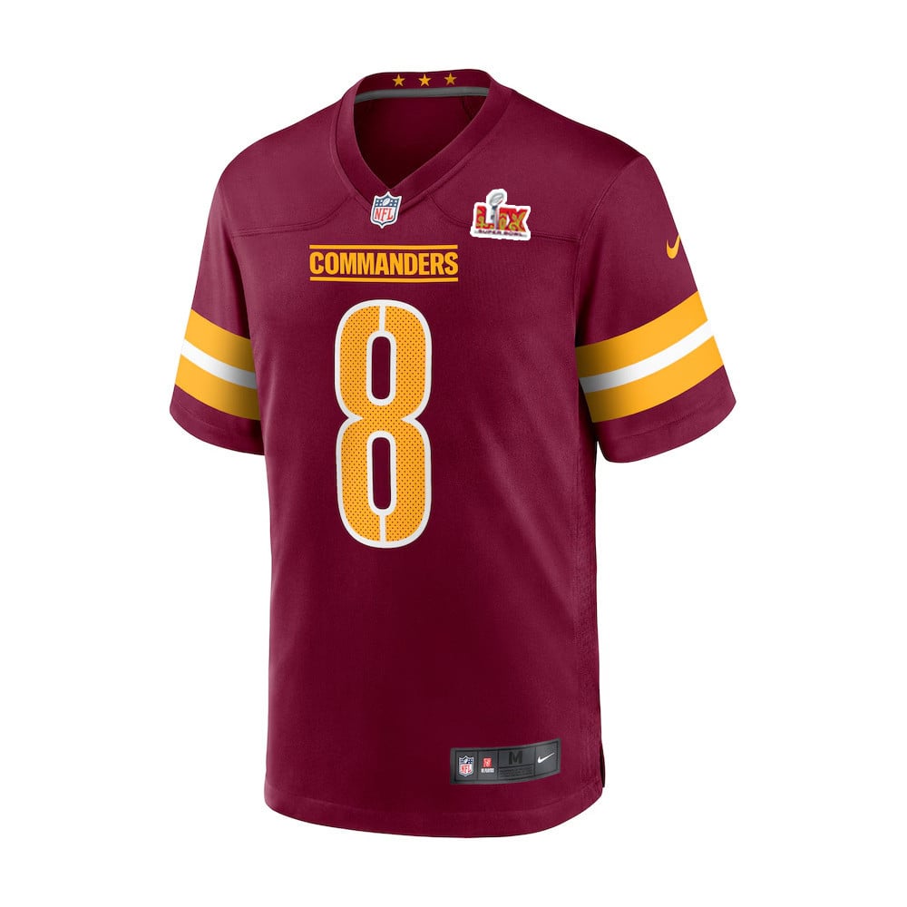 Brian Robinson #8 Washington Commanders Super Bowl LIX Burgundy NFL Jersey Youth